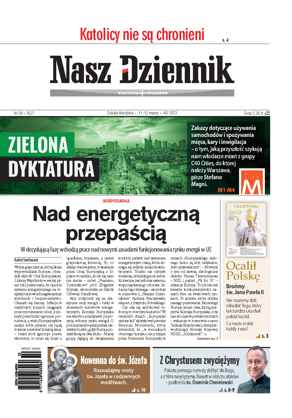 Nasz Dziennik z dnia 11.03.2023 wydanie PDF