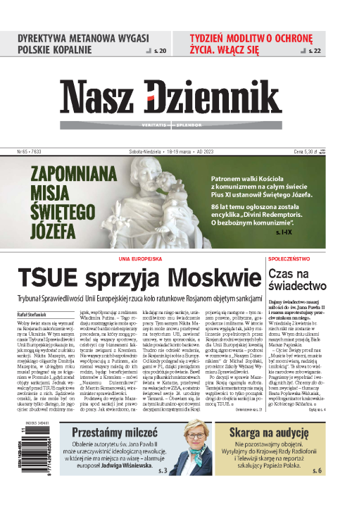 Nasz Dziennik z dnia 18.03.2023 wydanie PDF