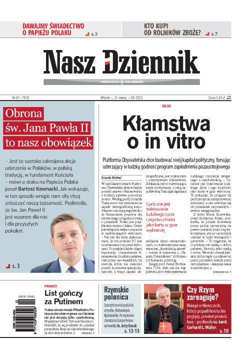 Nasz Dziennik z dnia 21.03.2023 wydanie PDF