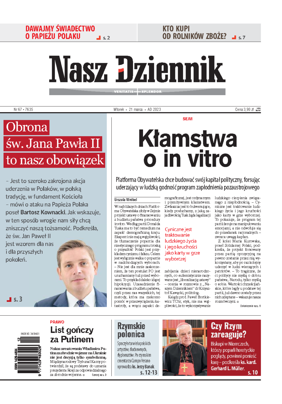 Nasz Dziennik z dnia 21.03.2023 wydanie PDF