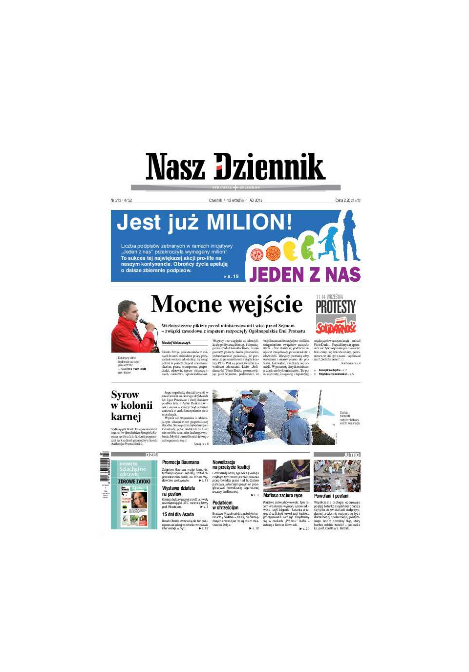 Nasz Dziennik z dnia 12.09.2013 wydanie PDF