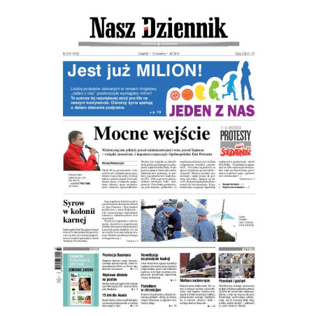 Nasz Dziennik z dnia 12.09.2013 wydanie PDF
