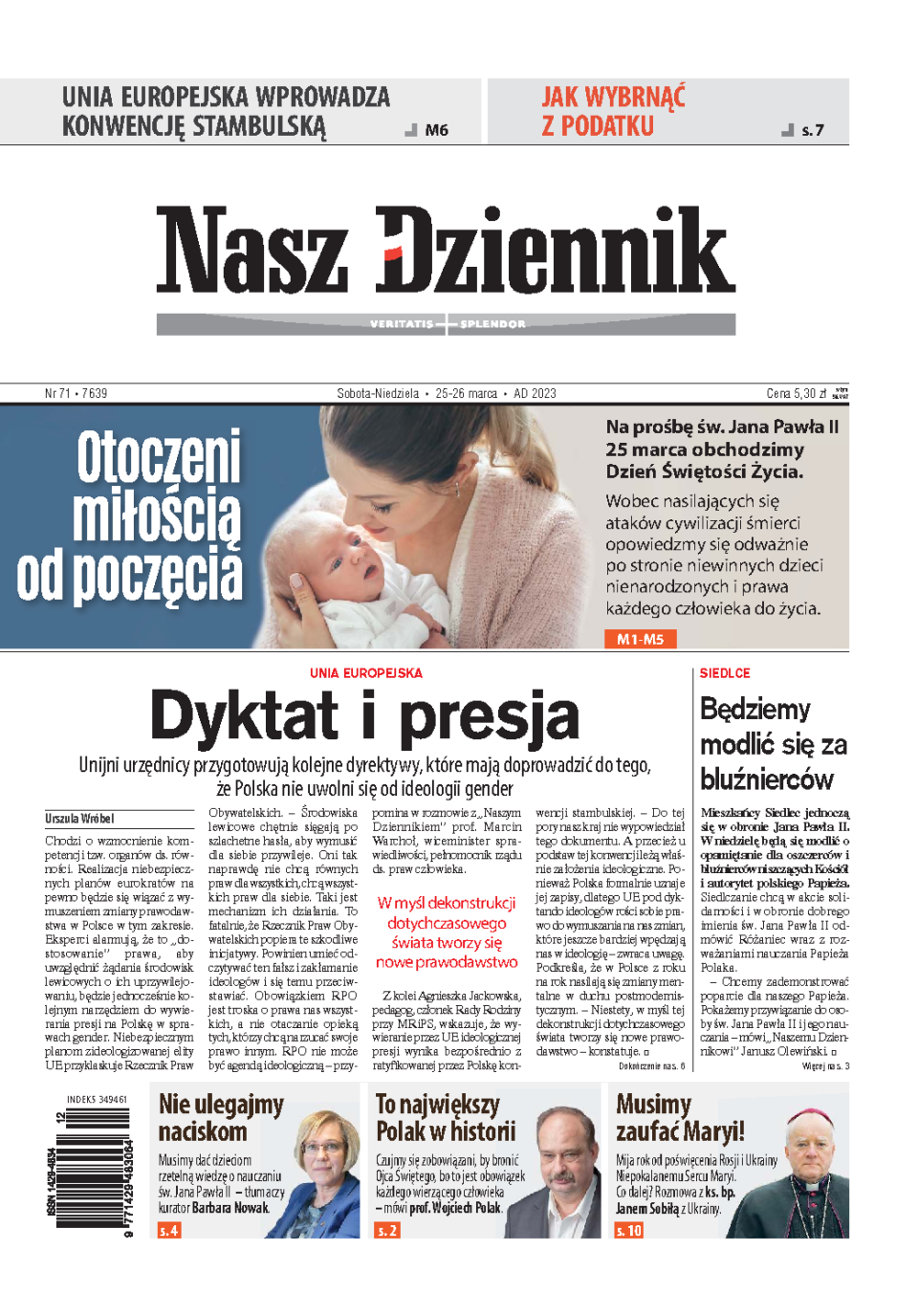 Nasz Dziennik z dnia 25.03.2023 wydanie PDF