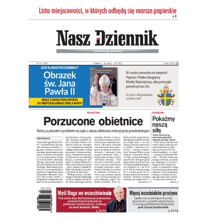 Nasz Dziennik z dnia 30.03.2023 wydanie PDF