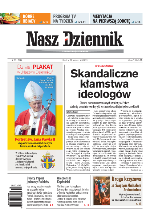 Nasz Dziennik z dnia 31.03.2023 wydanie PDF