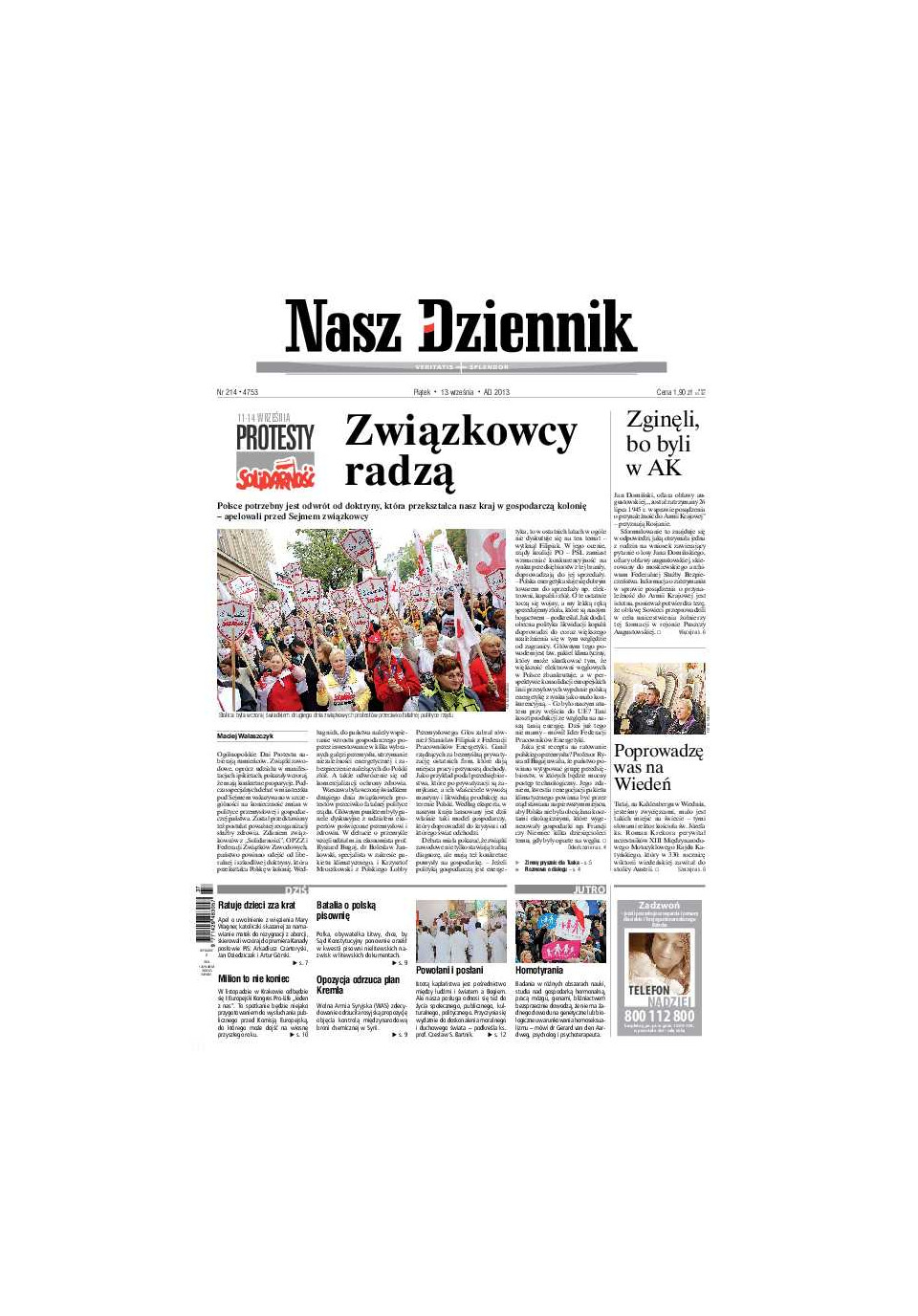 Nasz Dziennik z dnia 13.09.2013 wydanie PDF
