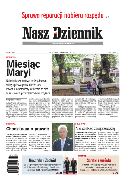 Nasz Dziennik z dnia 24.04.2023 wydanie PDF