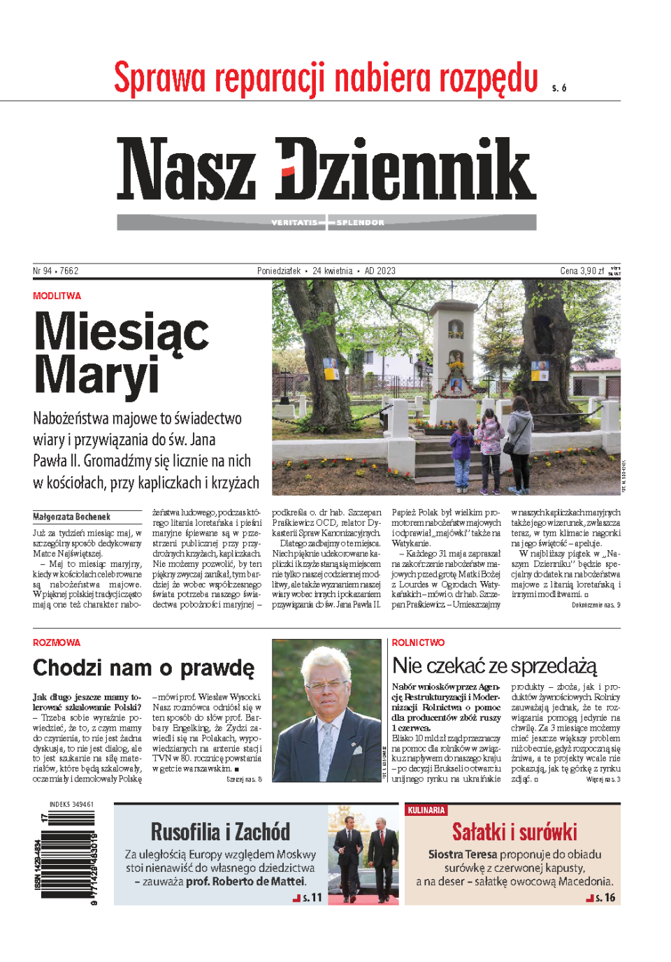 Nasz Dziennik z dnia 24.04.2023 wydanie PDF