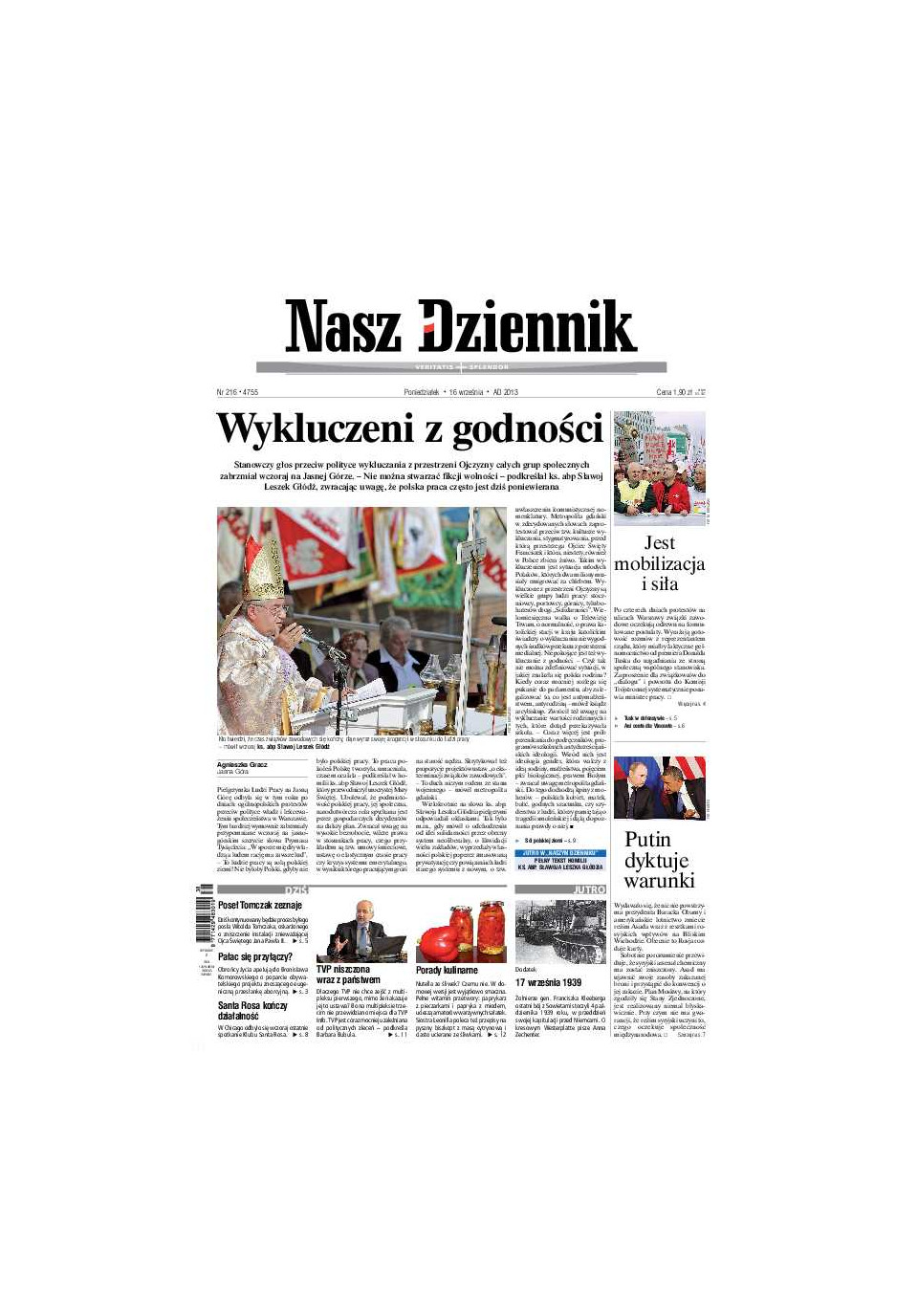 Nasz Dziennik z dnia 16.09.2013 wydanie PDF