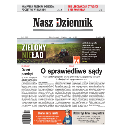 Nasz Dziennik z dnia 29.04.2023 wydanie PDF