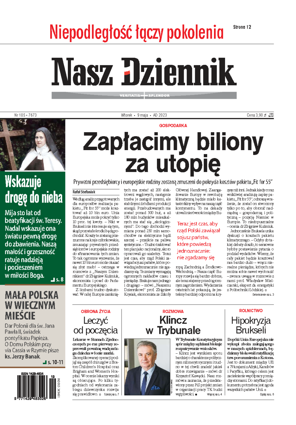 Nasz Dziennik z dnia 09.05.2023 wydanie PDF