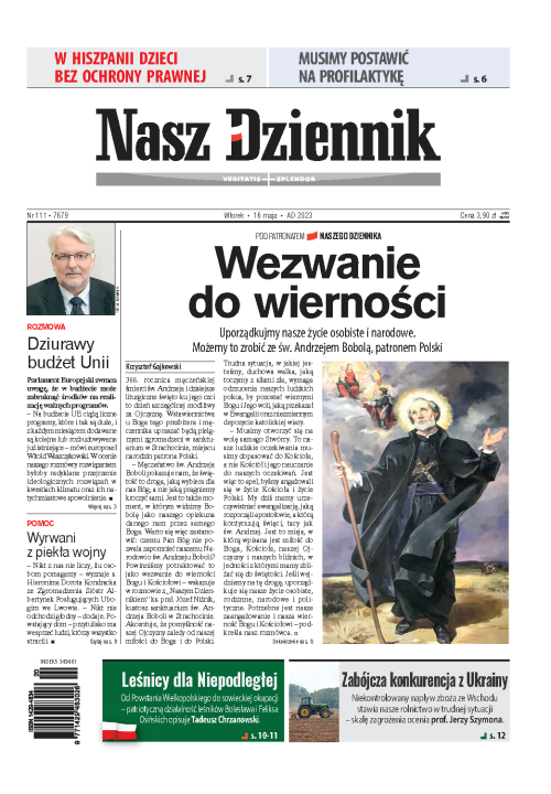 Nasz Dziennik z dnia 16.05.2023 wydanie PDF