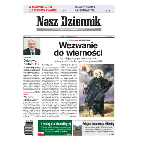 Nasz Dziennik z dnia 16.05.2023 wydanie PDF