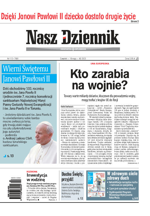 Nasz Dziennik z dnia 18.05.2023 wydanie PDF