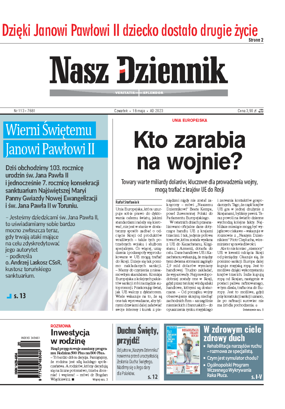 Nasz Dziennik z dnia 18.05.2023 wydanie PDF