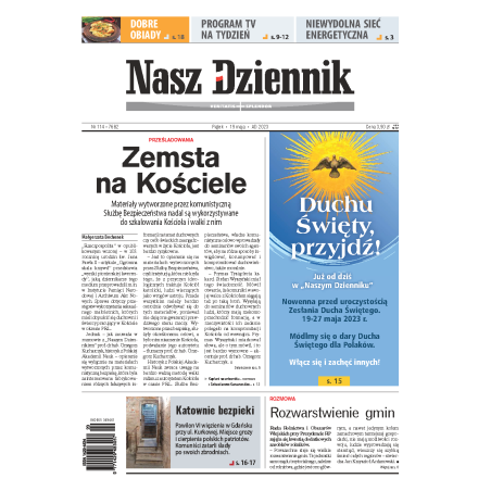 Nasz Dziennik z dnia 19.05.2023 wydanie PDF