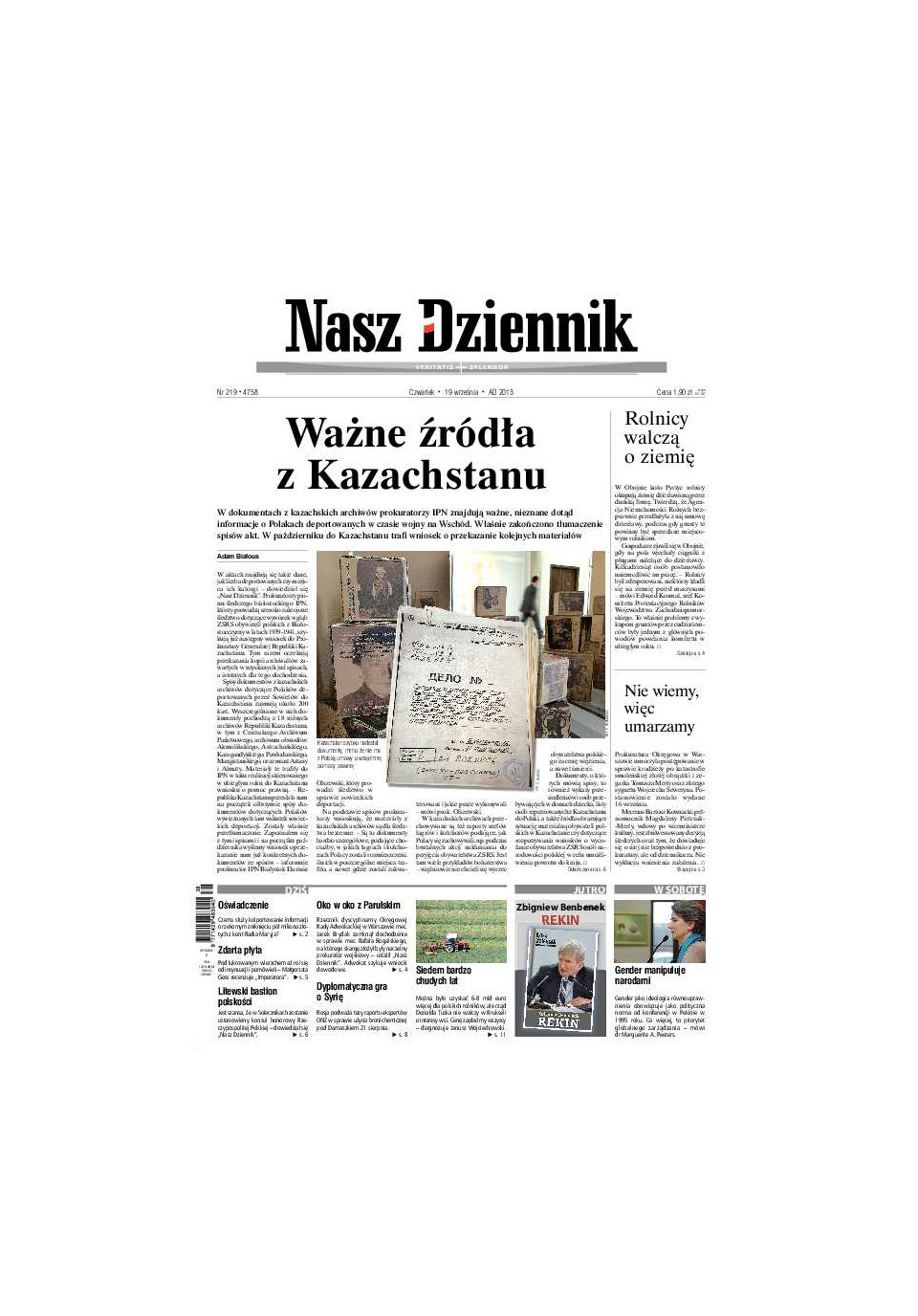 Nasz Dziennik z dnia 19.09.2013 wydanie PDF
