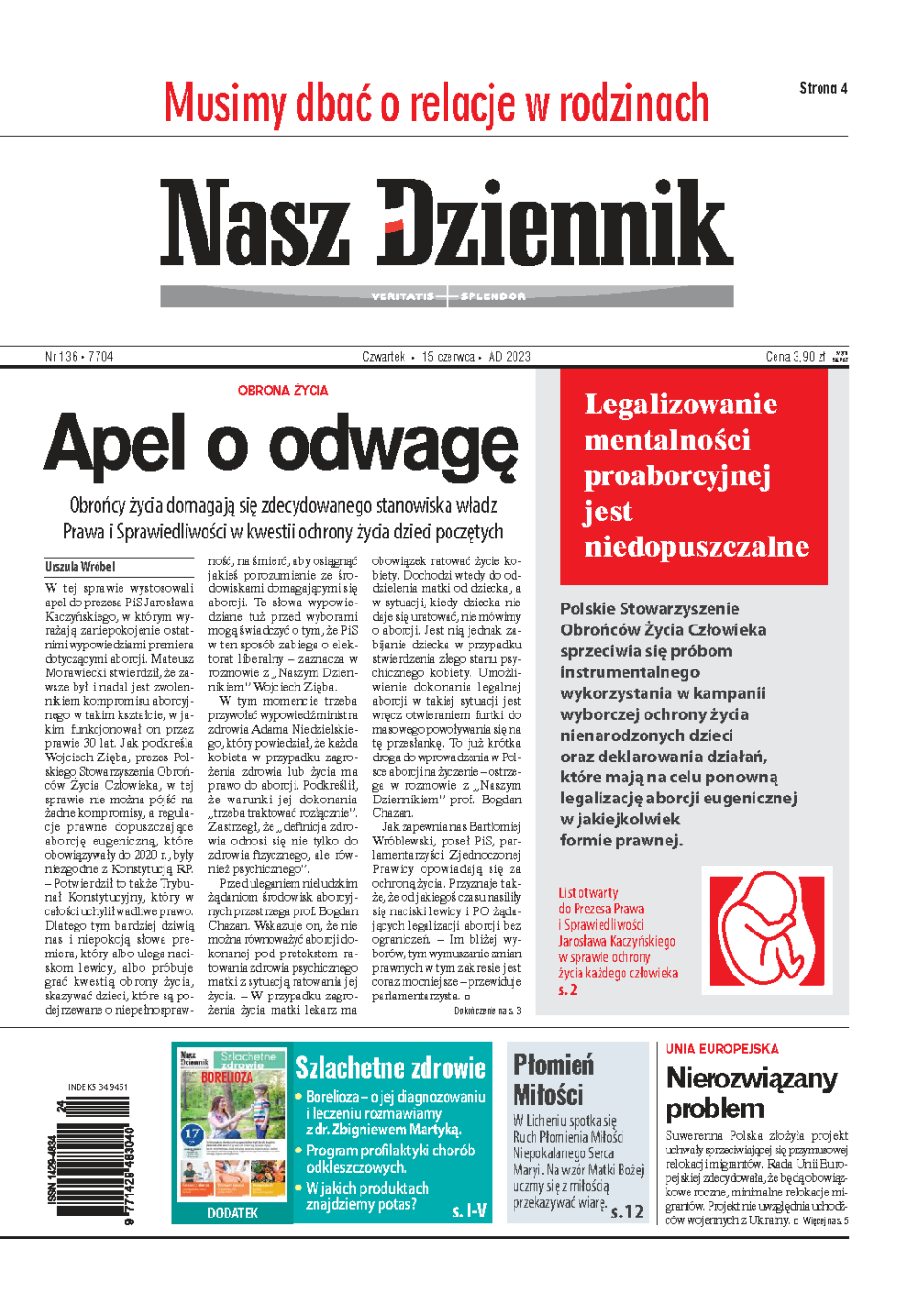Nasz Dziennik z dnia 15.06.2023 wydanie PDF