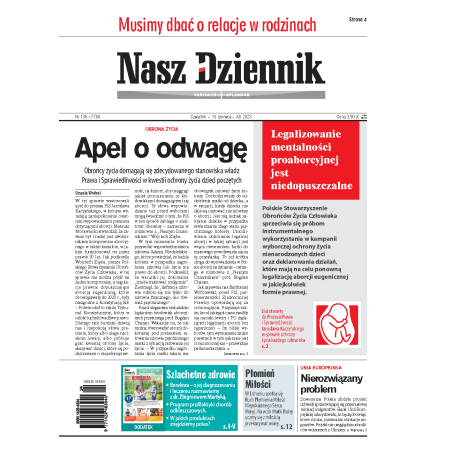 Nasz Dziennik z dnia 15.06.2023 wydanie PDF