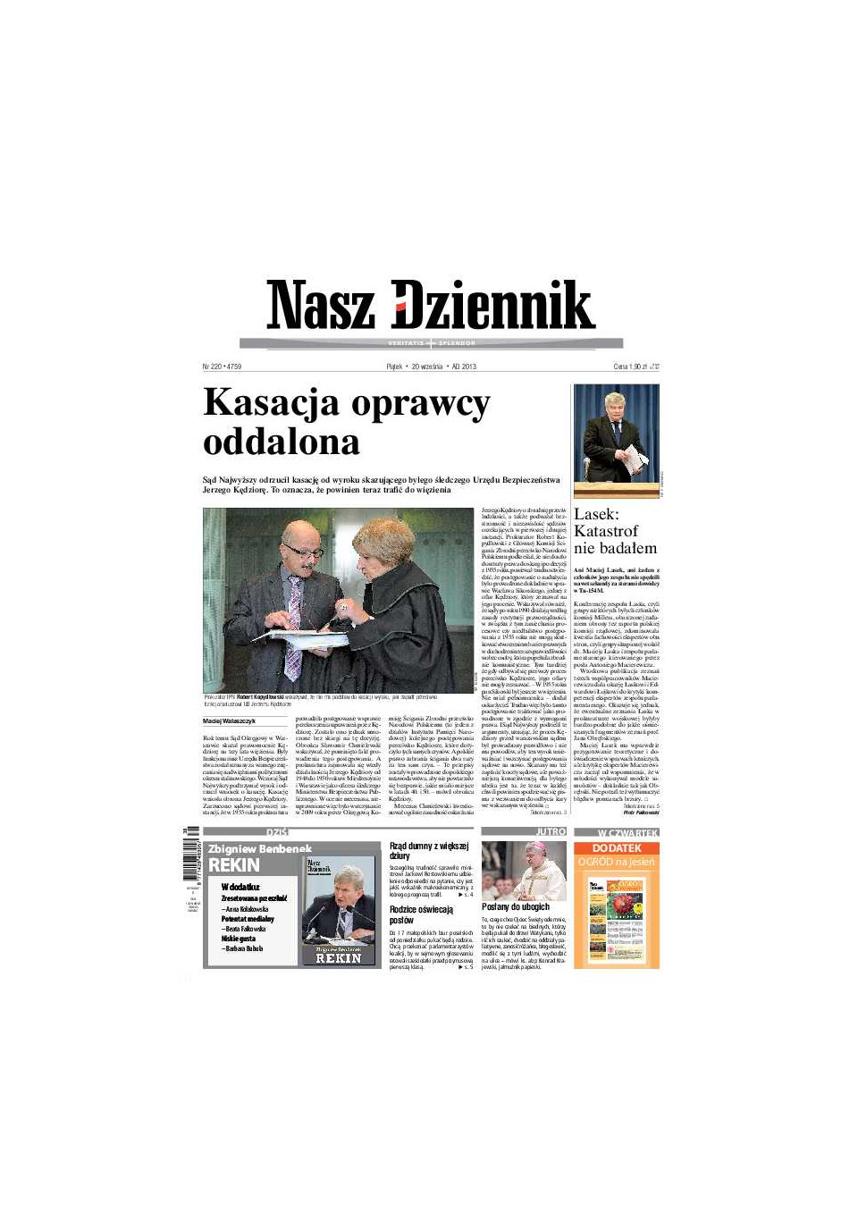 Nasz Dziennik z dnia 20.09.2013 wydanie PDF