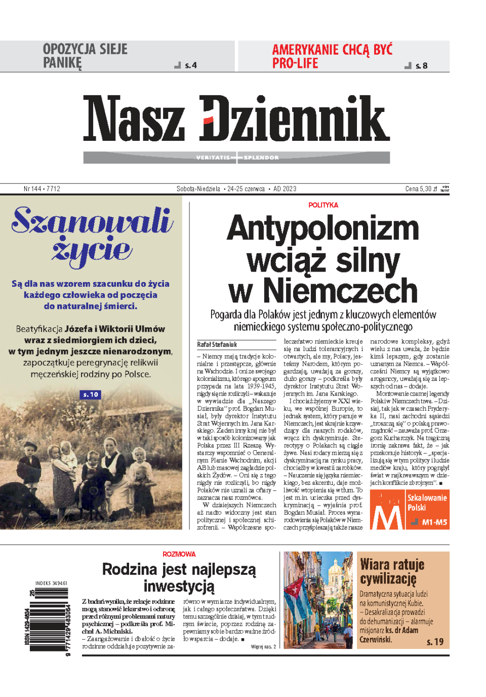 Nasz Dziennik z dnia 24.06.2023 wydanie PDF