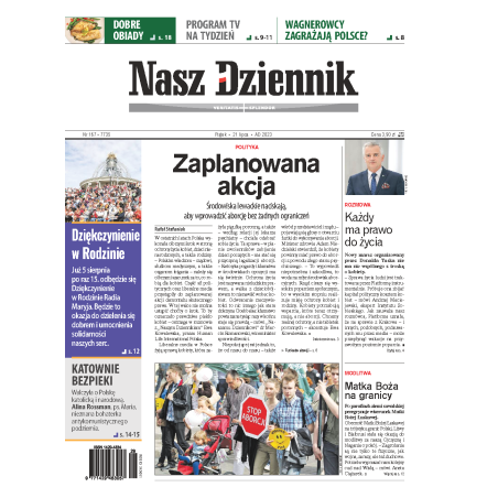 Nasz Dziennik z dnia 21.07.2023 wydanie PDF