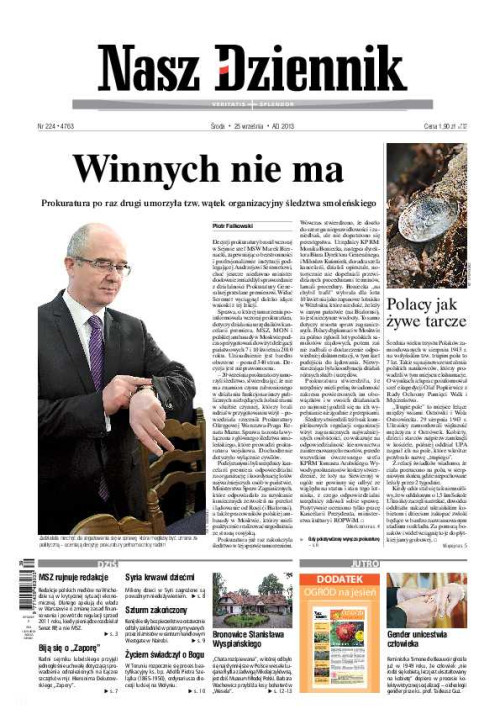 Nasz Dziennik z dnia 25.09.2013 wydanie PDF