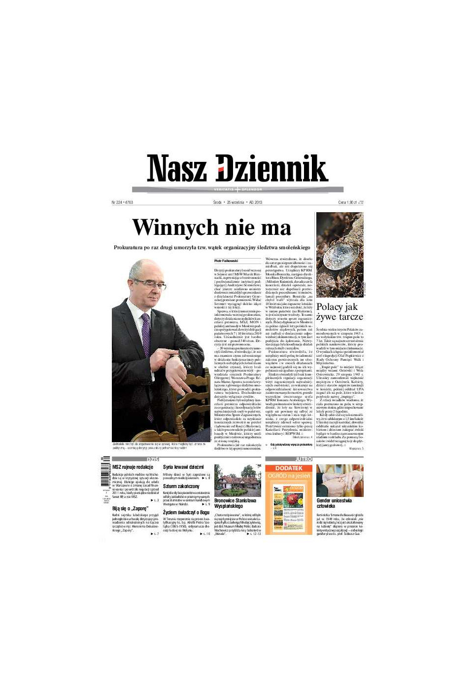 Nasz Dziennik z dnia 25.09.2013 wydanie PDF
