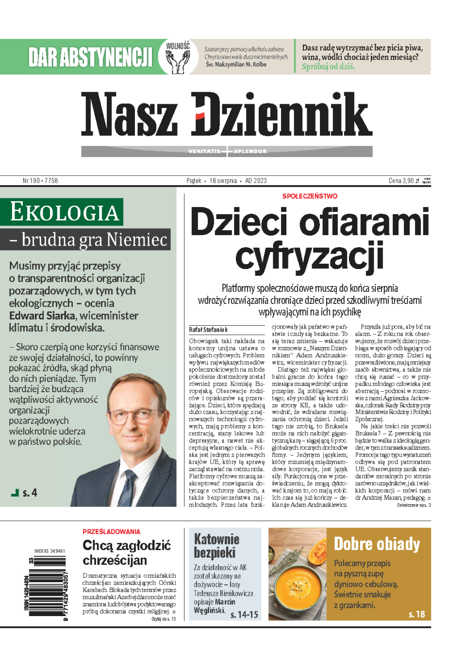 Nasz Dziennik z dnia 18.08.2023 wydanie PDF
