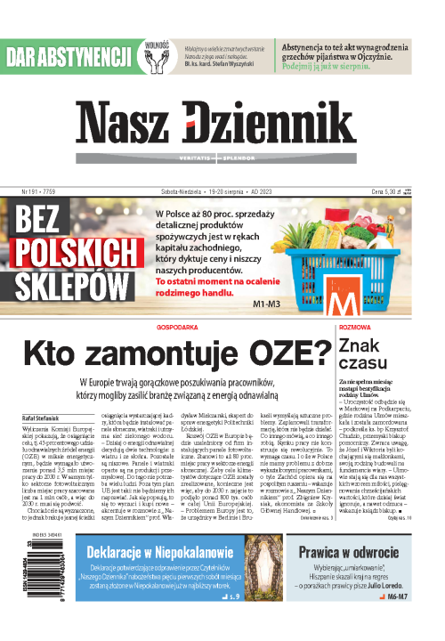Nasz Dziennik z dnia 19.08.2023 wydanie PDF