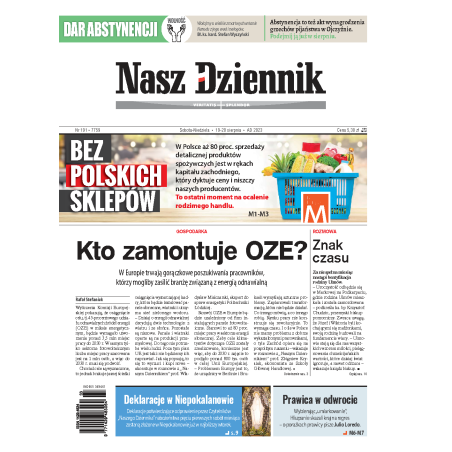 Nasz Dziennik z dnia 19.08.2023 wydanie PDF