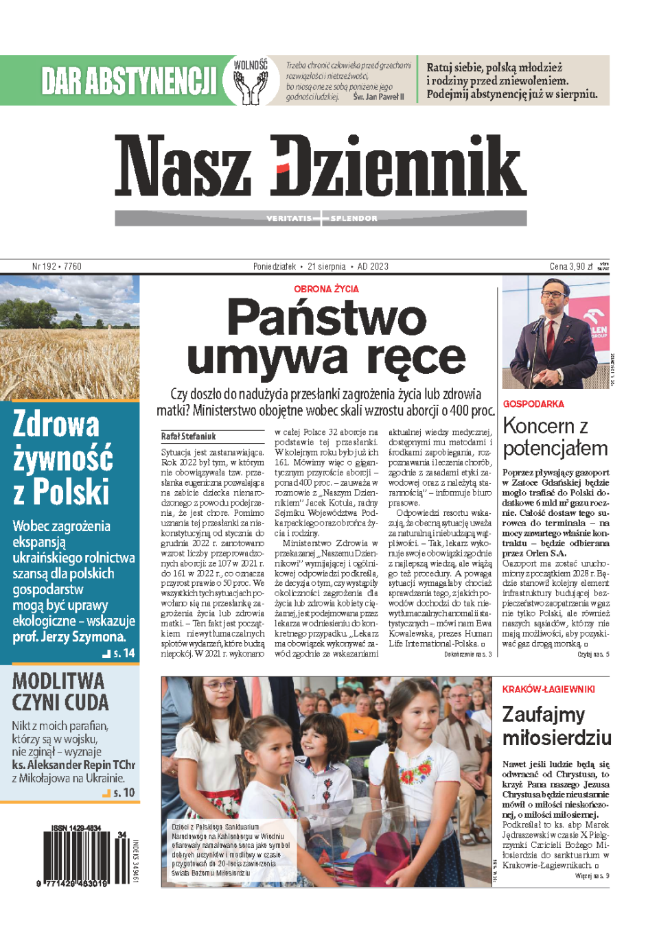 Nasz Dziennik z dnia 21.08.2023 wydanie PDF