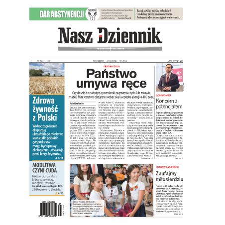 Nasz Dziennik z dnia 21.08.2023 wydanie PDF