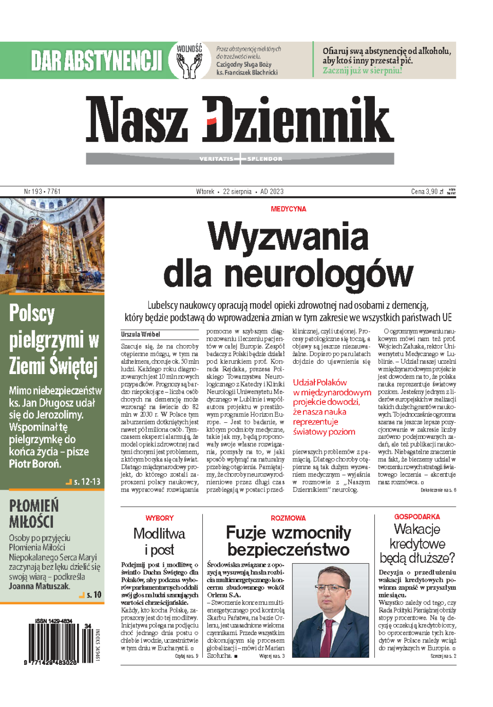 Nasz Dziennik z dnia 22.08.2023 wydanie PDF