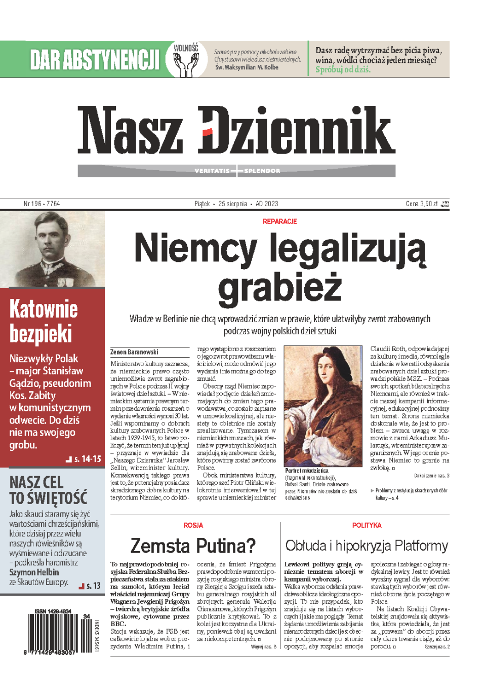 Nasz Dziennik z dnia 25.08.2023 wydanie PDF