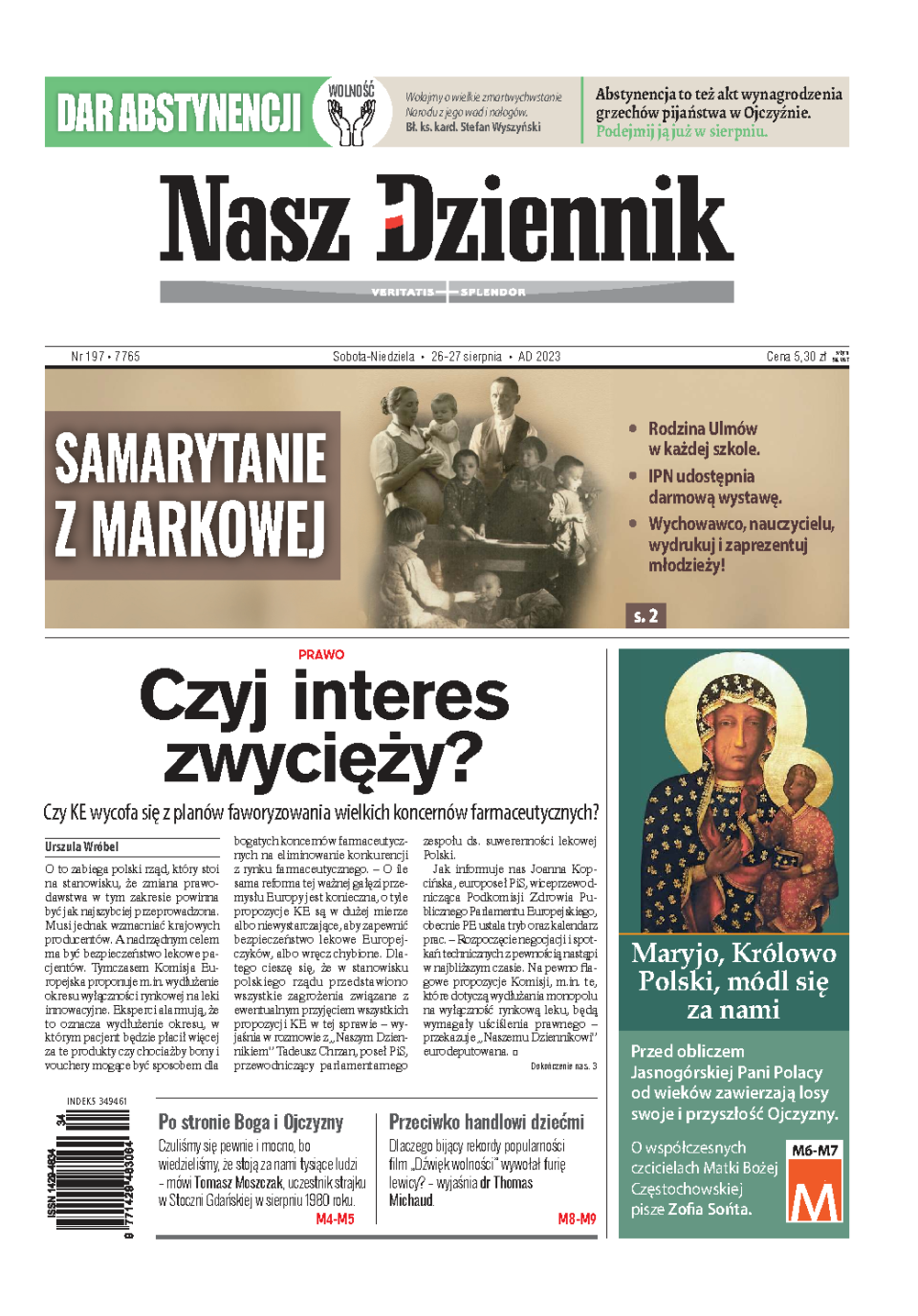 Nasz Dziennik z dnia 26.08.2023 wydanie PDF
