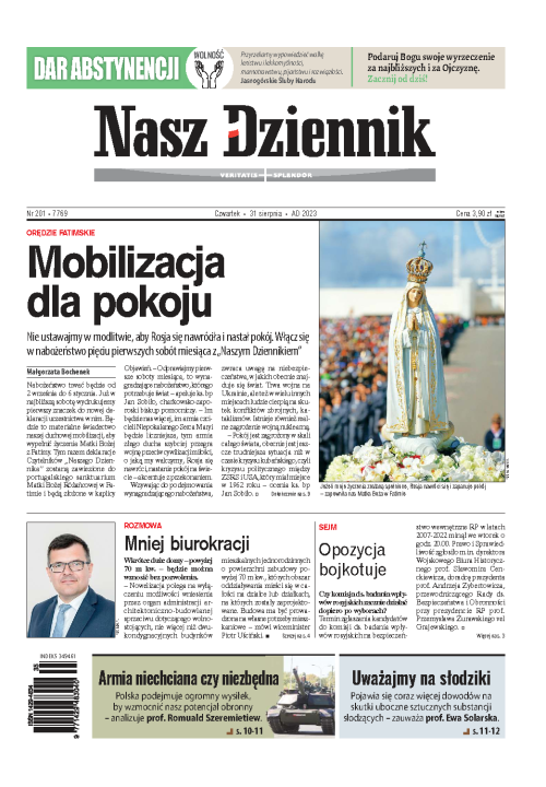 Nasz Dziennik z dnia 31.08.2023 wydanie PDF