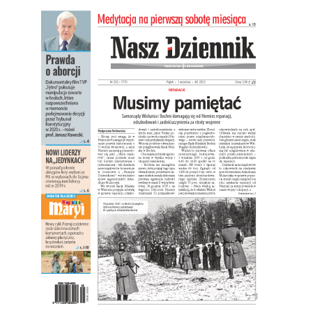 Nasz Dziennik z dnia 01.09.2023 wydanie PDF
