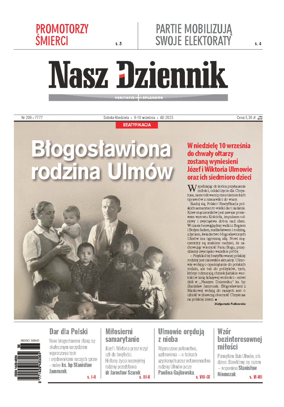 Nasz Dziennik z dnia 09.09.2023 wydanie PDF