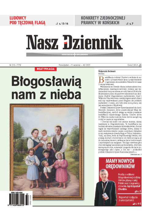 Nasz Dziennik z dnia 11.09.2023 wydanie PDF