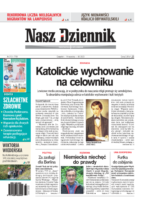 Nasz Dziennik z dnia 14.09.2023 wydanie PDF