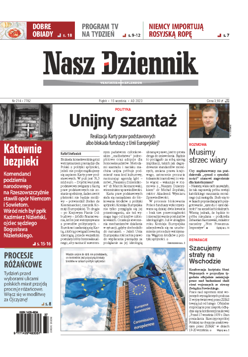 Nasz Dziennik z dnia 15.09.2023 wydanie PDF