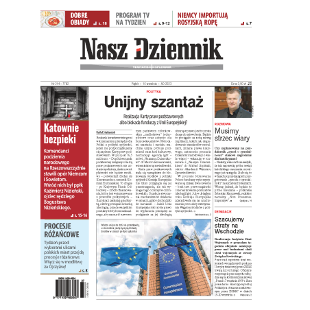 Nasz Dziennik z dnia 15.09.2023 wydanie PDF