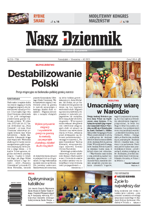 Nasz Dziennik z dnia 18.09.2023 wydanie PDF