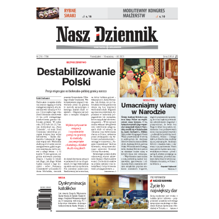 Nasz Dziennik z dnia 18.09.2023 wydanie PDF