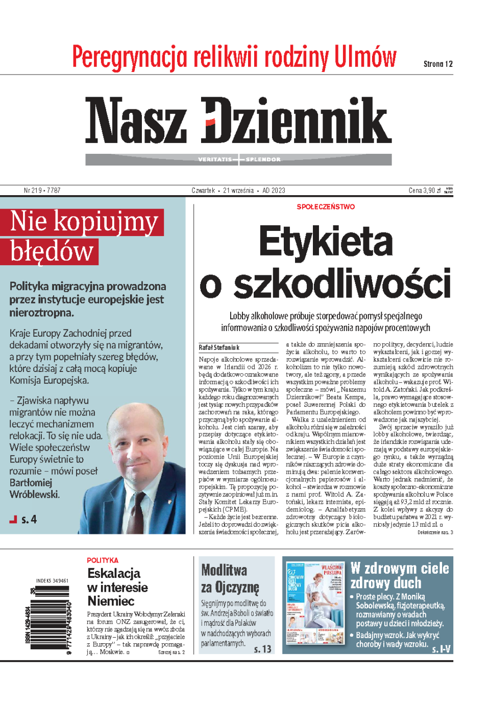 Nasz Dziennik z dnia 21.09.2023 wydanie PDF