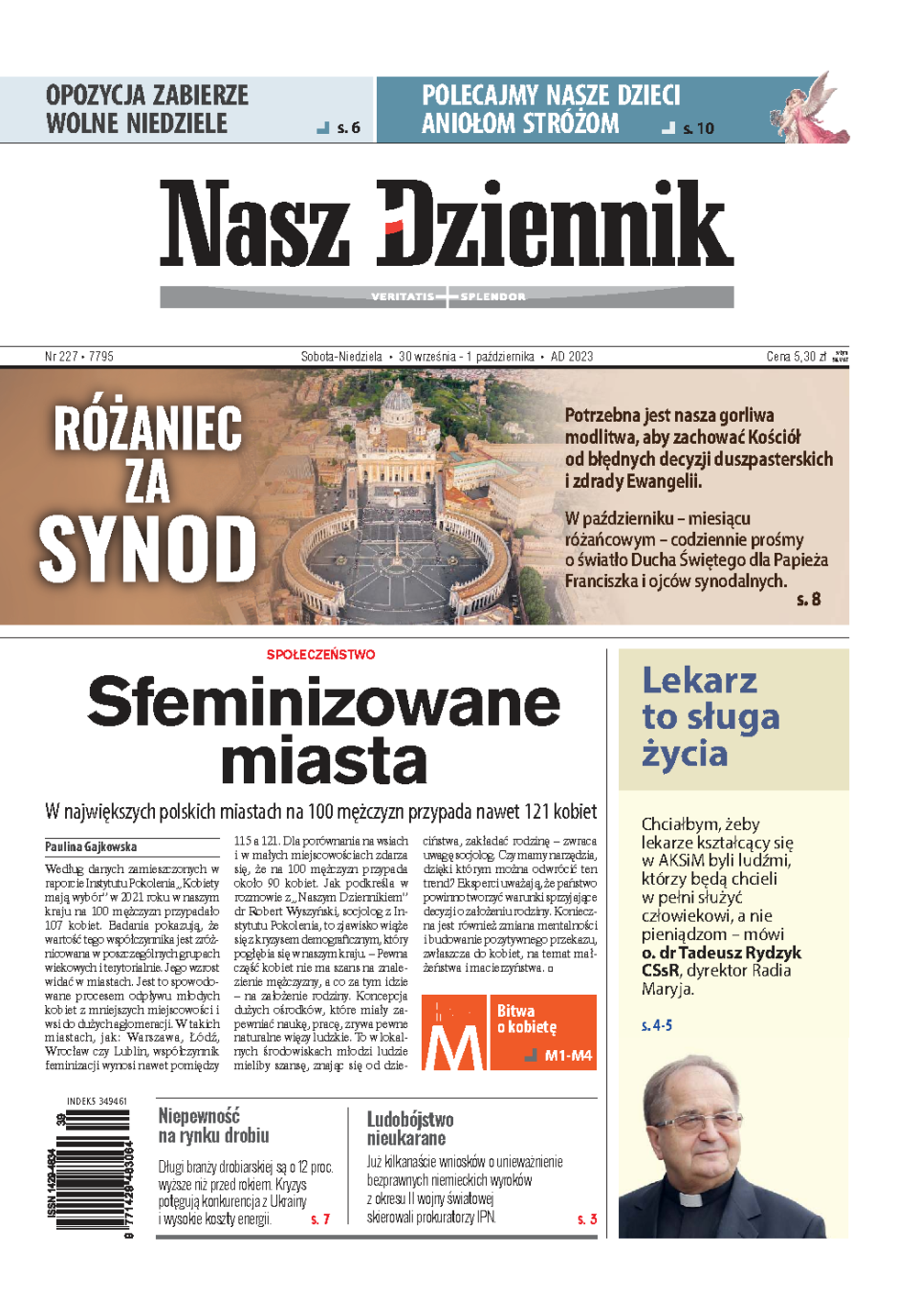 Nasz Dziennik z dnia 30.09.2023 wydanie PDF