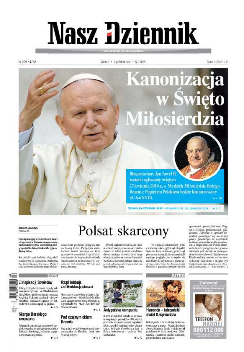 Nasz Dziennik z dnia 01.10.2013 wydanie PDF