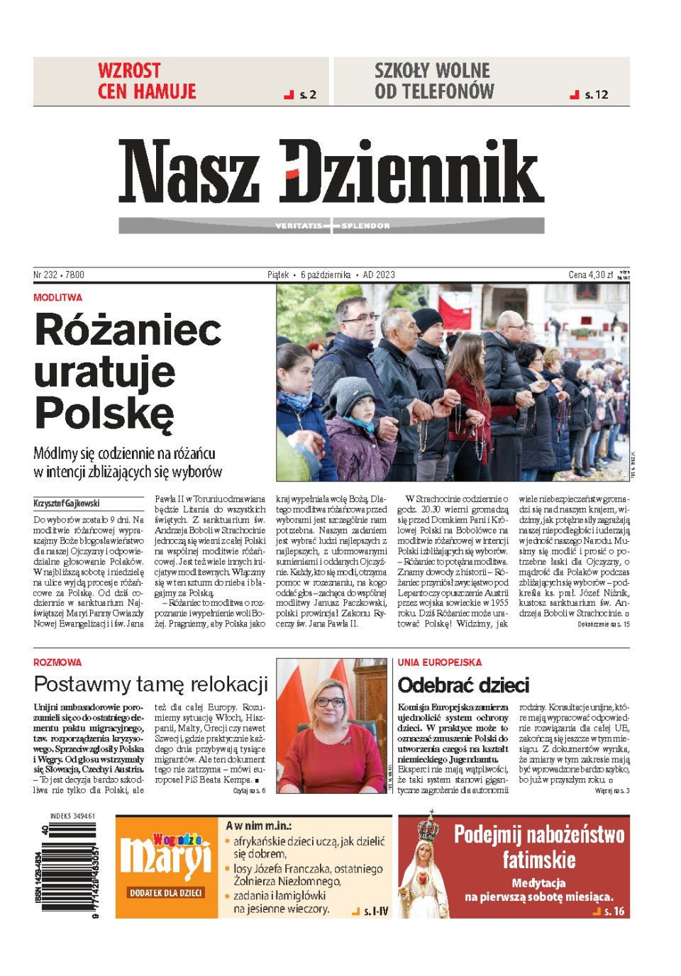 Nasz Dziennik z dnia 06.10.2023 wydanie PDF