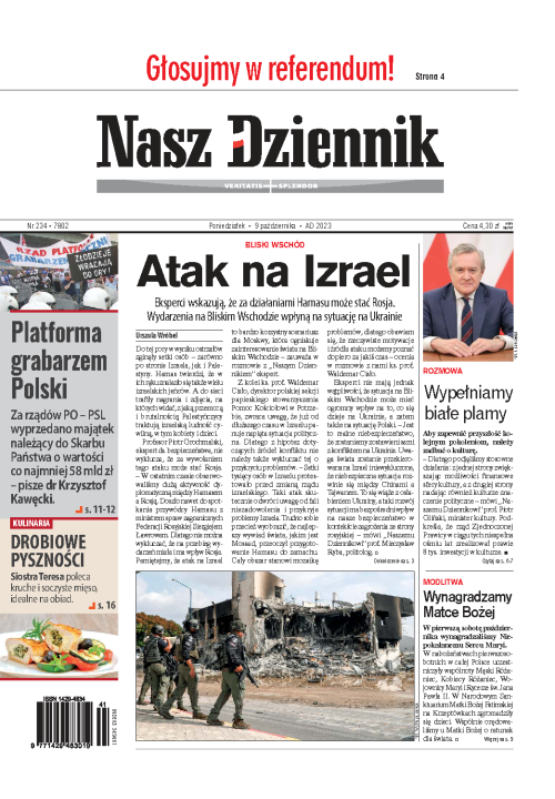 Nasz Dziennik z dnia 09.10.2023 wydanie PDF